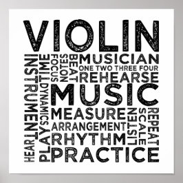Violin Typography Poster