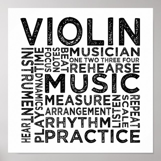 Violin Typography Poster (Framsidan)