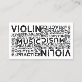Violin Typography Visitkort