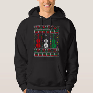 Violin Ugly jul Sweater Violinist Julafton Famil Hoodie
