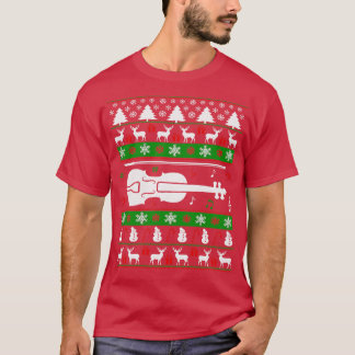 Violin Ugly julsötare för Älskare T Shirt