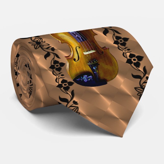 VIOLIN—VINE NECK TIE SLIPS (Rullad)