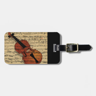 Violin Vintage Music Bagagebricka