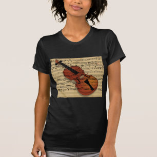 Violin Vintage Music T Shirt