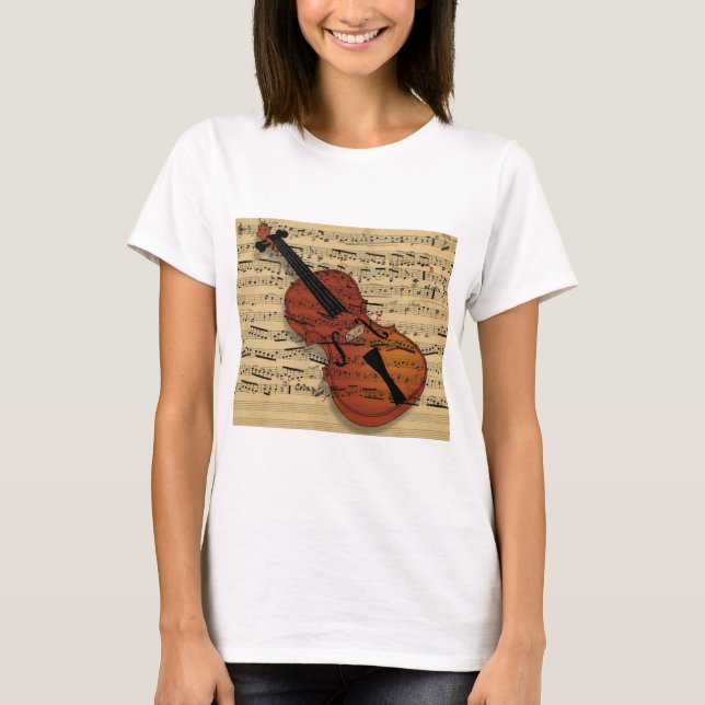 Violin Vintage Music Tröja (Framsida)