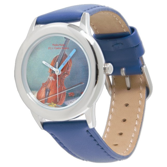Violín/Violin Armbandsur (Vinklad)