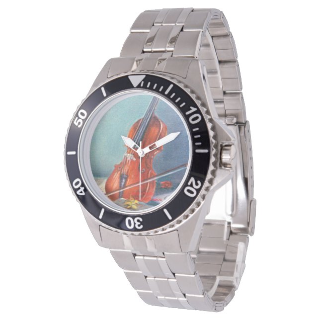 Violín/Violin Armbandsur (Vinklad)
