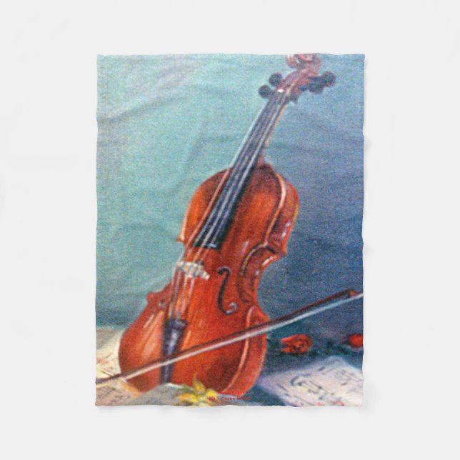 Violín/Violin Fleecefilt (Framsidan)