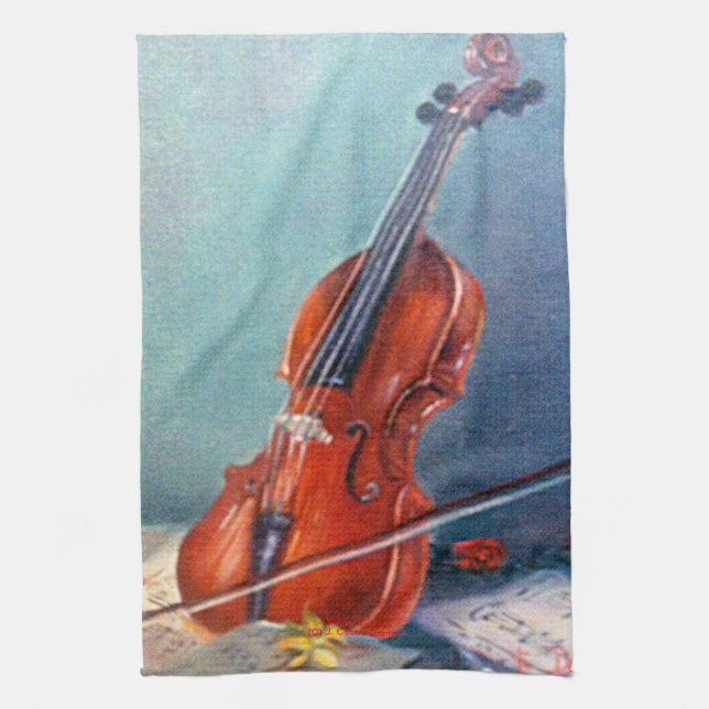 Violín/Violin Kökshandduk (Vertikal)