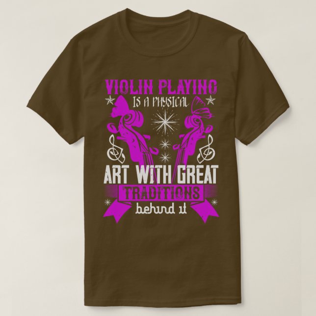 Violin Violin Pluting är fysisk konst T Shirt (Design framsida)
