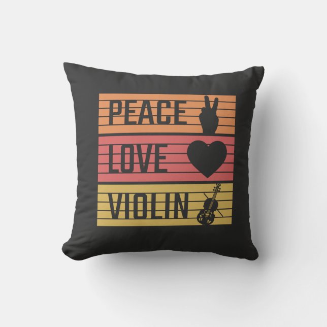 Violin Violinist Fiddle Kudde (Framsida)