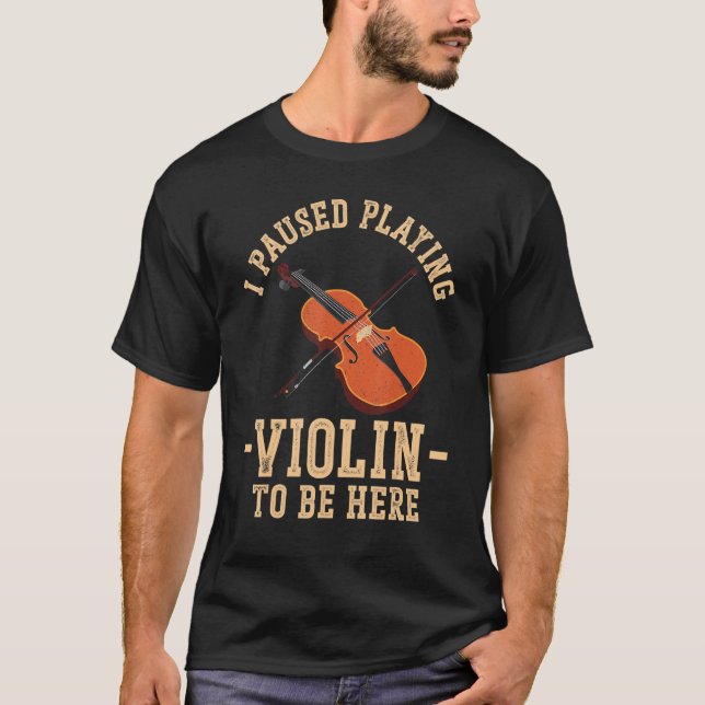 Violin Violinist jag föredrog att spela violin för T Shirt (Framsida)