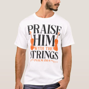 Violin Violinist lovordar honom med strängen. T Shirt