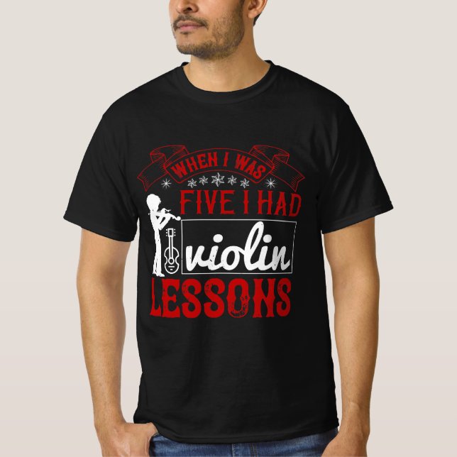 Violin violinist musician gift t shirt (Framsida)