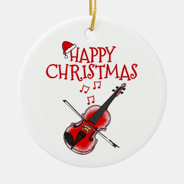 Violin Violinist Musician jul Ornament (Framsidan)