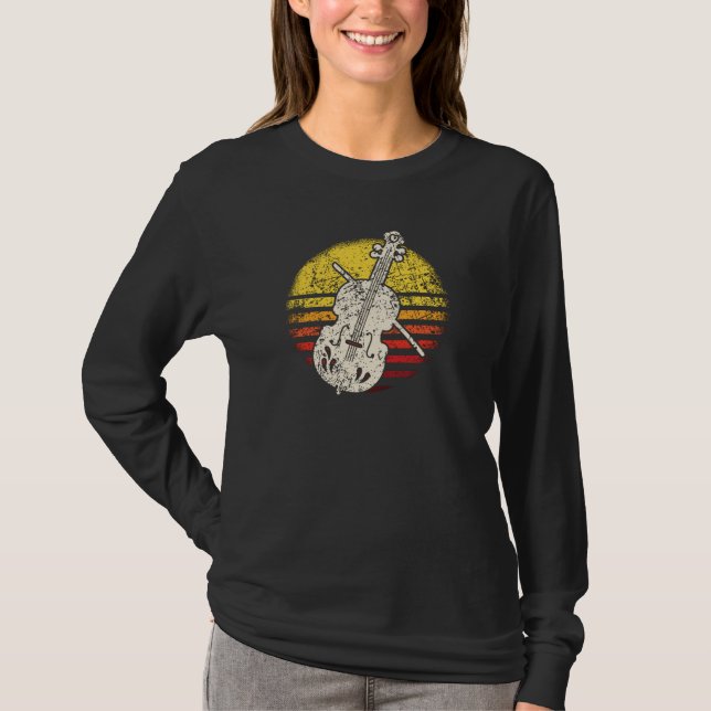 Violin Violinist Retro Vintage T Shirt (Framsida)