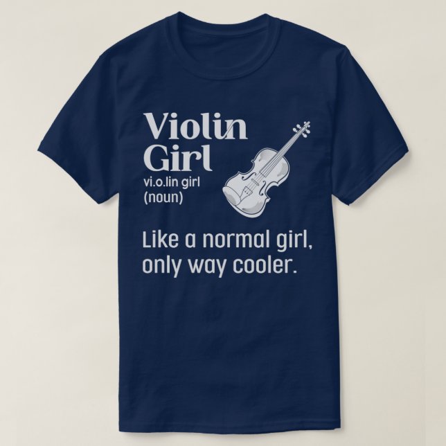 Violin Violinist String Instrument T Shirt (Design framsida)