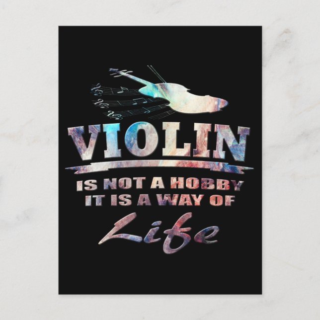 violin vykort (Framsida)