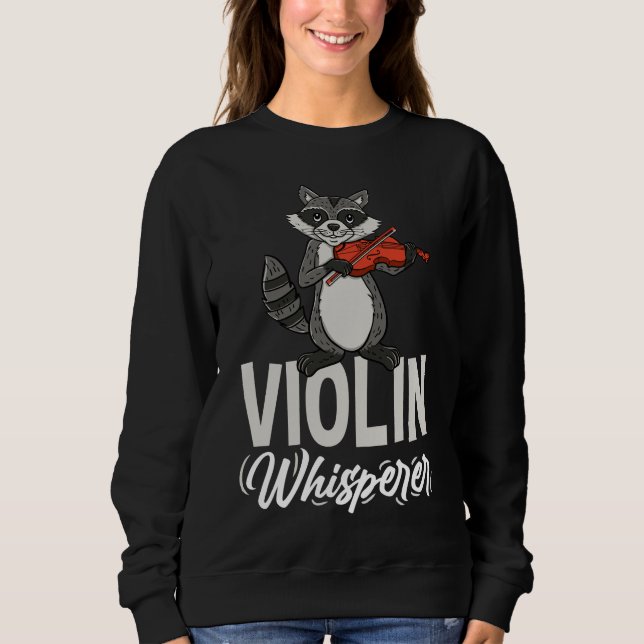 Violin Whisperer Raccoon Violinist T Shirt (Framsida)