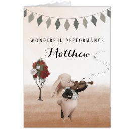 Violin Wonderful Performance Greeting Card OBS Kort