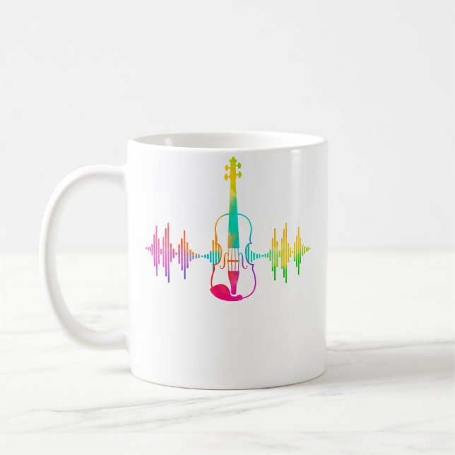 Violinälskare Musikälskare Orkester Kaffemugg (Vänster)