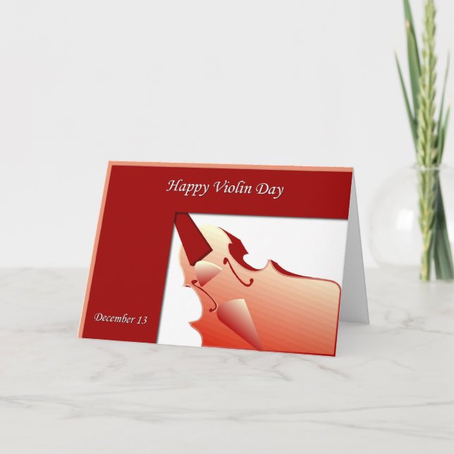 Violindagskort lycklig 13 december kort (Framsida)