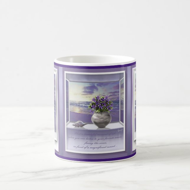 violiner i måne burk kaffemugg (Center)