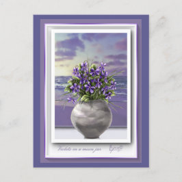 violiner i måne burk vykort