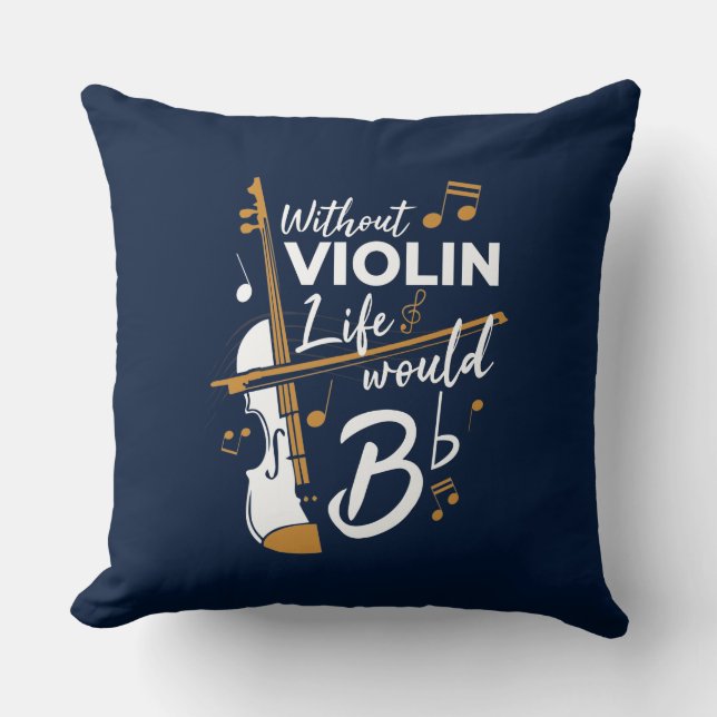 Violinist Birthday Funny Gag Kudde (Framsida)