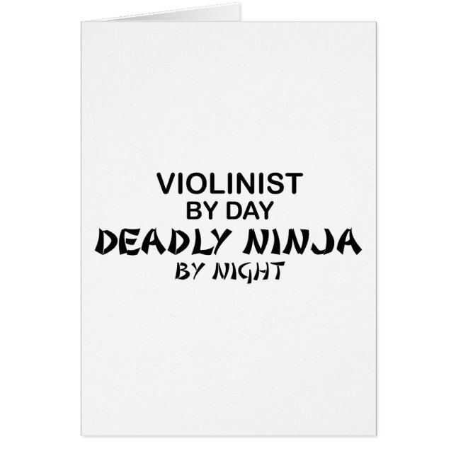 Violinist dödliga Ninja vid natt Hälsningskort (Framsidan)