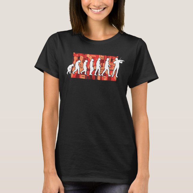 Violinist Evolution Musical Instrument Graphic Vio T Shirt (Framsida)