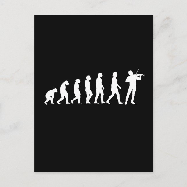Violinist Evolution Vykort (Framsida)