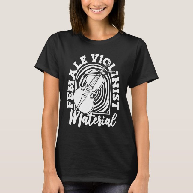 Violinist Female Spelman Fiddle Violin T Shirt (Framsida)