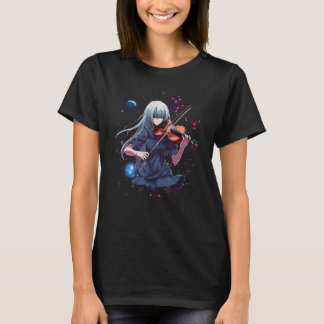 Violinist Flicka Violin Musiker Strängspelare Klas T Shirt