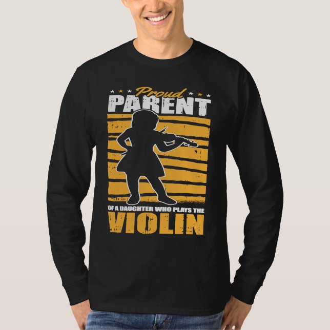 Violinist Förälder  Fiddler Fiol Violin T Shirt (Framsida)