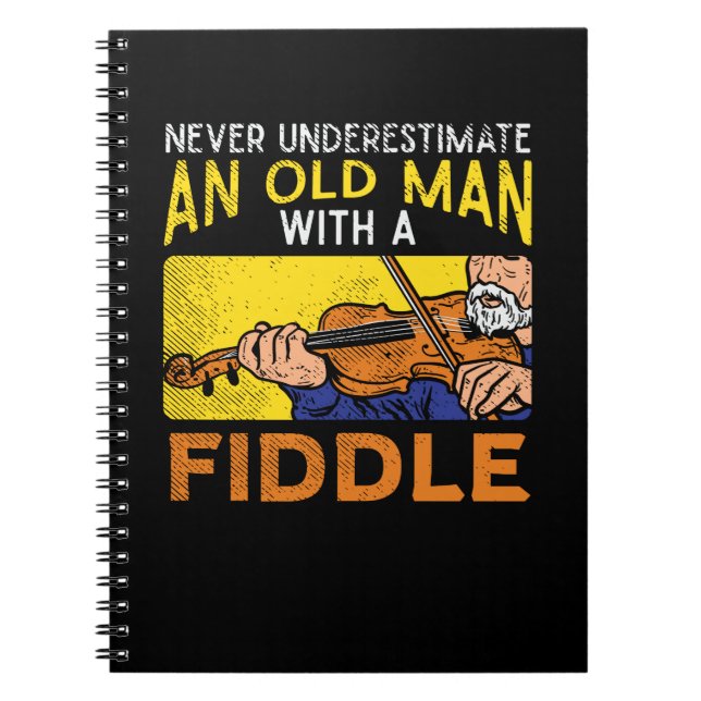 Violinist Gammal Man Anteckningsbok (Framsidan)