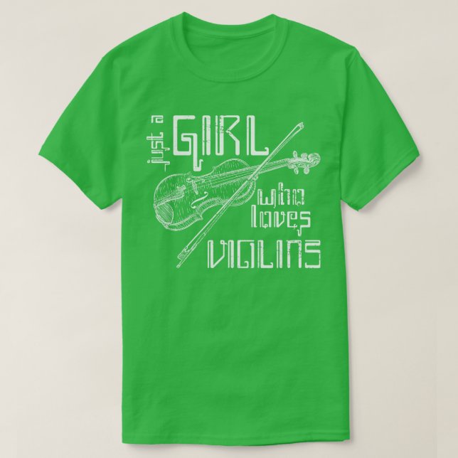 Violinist Girl Violin T Shirt (Design framsida)