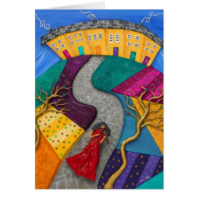 Violinist Hälsningskort (Framsidan)