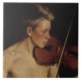 Violinist (Male Musician) (av Pekka Halonen) Kakelplatta