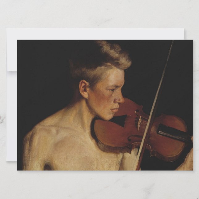 Violinist (Male Musician) (av Pekka Halonen) Kort (Framsida)