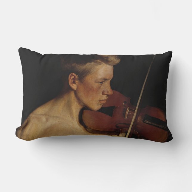 Violinist (Male Musician) (av Pekka Halonen) Lumbarkudde (Framsida)