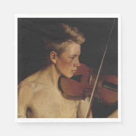 Violinist (Male Musician) (av Pekka Halonen) Pappersservett