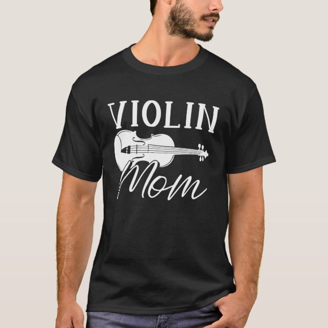 Violinist Mamma Fiddle Spelman Violin T Shirt (Framsida)