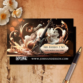 Violinist Musical Instrument Violin Maker Visitkort
