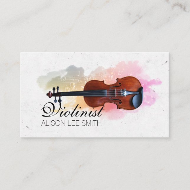Violinist Musician violin-lärare Visitkort (Framsida)