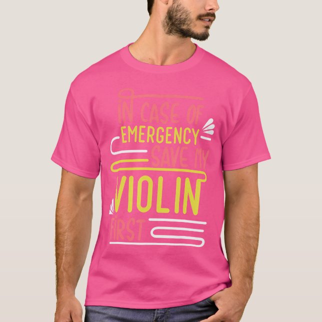 Violinist Musiker Orkester Instrument Violin T Shirt (Framsida)