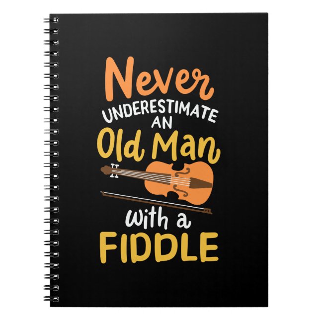 Violinist Old Man Anteckningsbok (Framsidan)