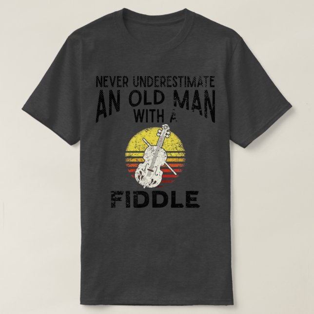 Violinist Old Man T Shirt (Design framsida)