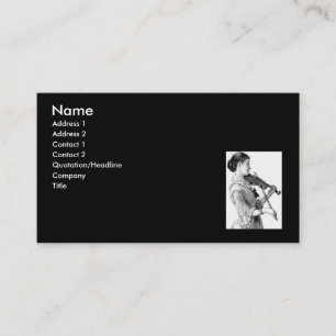 Violinist Profile Card Visitkort