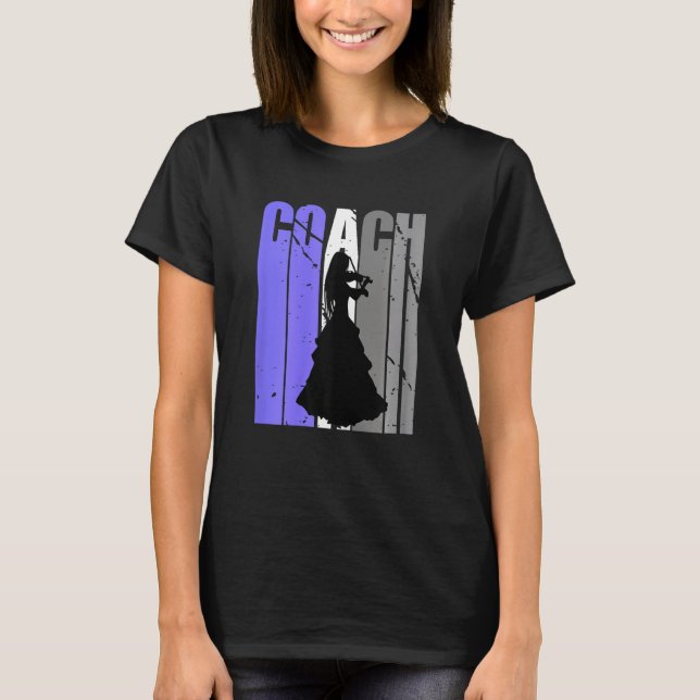Violinist Purple Violin Coach Instructor Teach Tea T Shirt (Framsida)